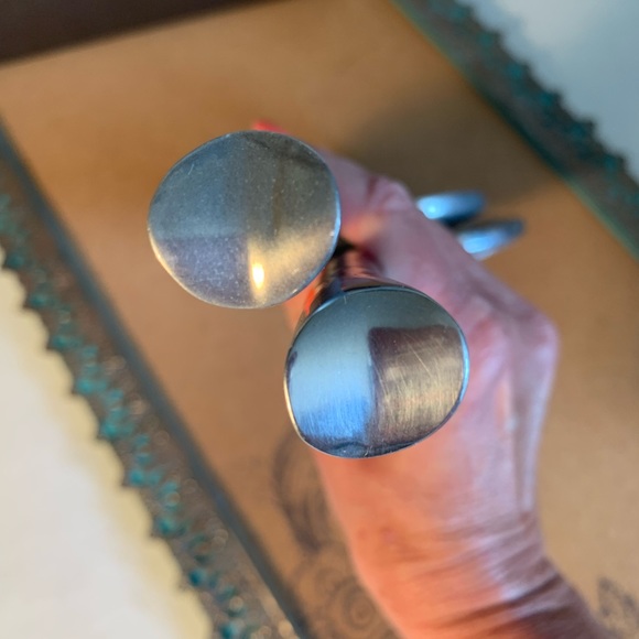 Vintage India Aluminum Salad Server Set (B12) - Picture 9 of 10